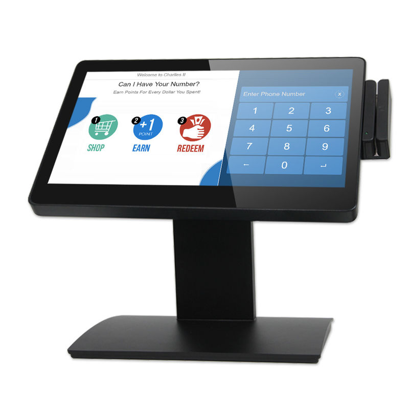 Rohs 13.3 Inch 1366*768 Windows POS System Metal Stand Pos Machine For Retail Shop